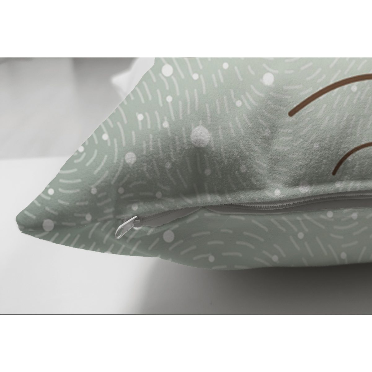 Çift Taraflı Sevimli Şemsiyeli Baykuş Figürlü Özel Tasarım Dijital Baskılı Modern Süet Yastık Kırlent Kılıfı Realhomes