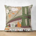 - Suet-K85-Gorsel - Realhomes Çift Taraflı New York Temalı Dijital Baskılı Dekoratif Süet Yastık Kırlent Kılıfı Realhomes