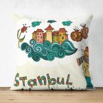 - Suet-K88-Gorsel - Realhomes Çift Taraflı İstanbul Temalı Dijital Baskılı Dekoratif Süet Yastık Kırlent Kılıfı Realhomes