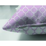 Çift Taraflı Pembe & Beyaz Ogea Desenli Dijital Baskılı Modern Süet Yastık Kırlent Kılıfı Realhomes