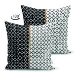 - Suet-K9276-Gorsel-1 - Realhomes Çift Taraflı Siyah & Beyaz Ogea Desenli Dijital Baskılı Dekoratif Süet Yastık Kırlent Kılıfı Realhomes