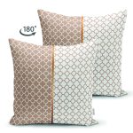 - Suet-K9278-Gorsel-1 - Realhomes Çift Taraflı Vizon & Beyaz Ogea Desenli Dijital Baskılı Dekoratif Süet Yastık Kırlent Kılıfı Realhomes