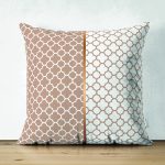 - Suet-K9278-Gorsel - Realhomes Çift Taraflı Vizon & Beyaz Ogea Desenli Dijital Baskılı Dekoratif Süet Yastık Kırlent Kılıfı Realhomes