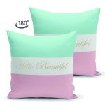 - Suet-K9280-Gorsel-1 - Realhomes Çift Taraflı Hello Beautiful Mavi & Pembe Dijital Baskılı Dekoratif Süet Yastık Kırlent Kılıfı Realhomes