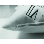 Çift Taraflı Roma Rakamlarıyla Saat Tasarımlı Dijital Baskılı Modern Süet Yastık Kırlent Kılıfı Realhomes