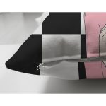 Çift Taraflı Dama Zeminli Fotoğraf Çeken Kız Tasarımlı Dijital Baskılı Dekoratif Süet Yastık Kırlent Kılıfı Realhomes