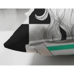 Çift Taraflı Dama Zeminli Fotoğraf Çeken Kız Tasarımlı Dijital Baskılı Modern Süet Yastık Kırlent Kılıfı Realhomes