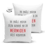 Çift Taraflı Özel Tasarım Karadeniz Şiveli Dijital Baskılı Dekoratif Süet Yastık Kırlent Kılıfı Realhomes