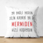 Çift Taraflı Özel Tasarım Karadeniz Şiveli Dijital Baskılı Dekoratif Süet Yastık Kırlent Kılıfı Realhomes