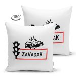 Çift Taraflı Özel Tasarım Zavadak Tasarımlı Dijital Baskılı Dekoratif Süet Yastık Kırlent Kılıfı Realhomes