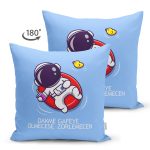 Çift Taraflı Özel Tasarım Dakme Gafeye Dijital Baskılı Modern Süet Yastık Kırlent Kılıfı Realhomes