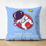 Çift Taraflı Özel Tasarım Dakme Gafeye Dijital Baskılı Modern Süet Yastık Kırlent Kılıfı Realhomes