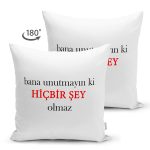 Çift Taraflı Özel Tasarım Hiçbir Şey Olmaz Dijital Baskılı Modern Süet Yastık Kırlent Kılıfı Realhomes