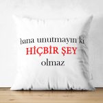 Çift Taraflı Özel Tasarım Hiçbir Şey Olmaz Dijital Baskılı Modern Süet Yastık Kırlent Kılıfı Realhomes