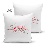 - Suet-K9346-Gorsel-1 - Realhomes Çift Taraflı Özel Tasarım Bayan Elleri Dijital Baskılı Modern Süet Yastık Kırlent Kılıfı Realhomes