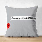 Çift Taraflı Özel Tasarım Dardayım Dijital Baskılı Modern Süet Yastık Kırlent Kılıfı Realhomes