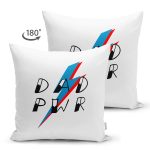 - Suet-K9349-Gorsel-1 - Realhomes Çift Taraflı Özel Tasarım D A D & P W R Dijital Baskılı Dekoratif Süet Yastık Kırlent Kılıfı Realhomes