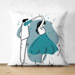 - Suet-K9353-Gorsel - Realhomes  Çift Taraflı Özel Tasarım Dans Eden Çift Motifli Dijital Baskılı Dekoratif Süet Yastık Kırlent Kılıfı Realhomes