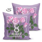 - Suet-K9357-1-Gorsel-1 - Realhomes Çift Taraflı Özel Tasarım 8 Mart Gül Tasarımlı Dijital Baskılı Modern Süet Yastık Kırlent Kılıfı Realhomes