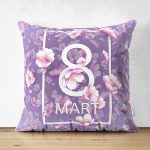 - Suet-K9361-1-Gorsel - Realhomes Çift Taraflı Özel Tasarım 8 Mart Gül Tasarımlı Dijital Baskılı Modern Süet Yastık Kırlent Kılıfı Realhomes