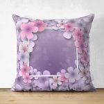 Çift Taraflı Özel Tasarım Gül Tasarımlı Dijital Baskılı Modern Süet Yastık Kırlent Kılıfı Realhomes