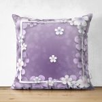 Çift Taraflı Özel Tasarım Gül Tasarımlı Dijital Baskılı Modern Süet Yastık Kırlent Kılıfı Realhomes