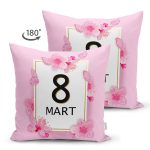 - Suet-K9367-1-Gorsel-1 - Realhomes Çift Taraflı Özel Tasarım 8 Mart Gül Tasarımlı Dijital Baskılı Modern Süet Yastık Kırlent Kılıfı Realhomes
