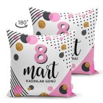 - Suet-K9368-1-Gorsel-1 - Realhomes Çift Taraflı Özel Tasarım 8 Mart Renkli Puantiye Detaylı Dijital Baskılı Modern Süet Yastık Kırlent Kılıfı Realhomes