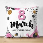 - Suet-K9368-2-Gorsel - Realhomes Çift Taraflı Özel Tasarım 8 March Renkli Puantiye Detaylı Dijital Baskılı Modern Süet Yastık Kırlent Kılıfı Realhomes