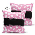 - Suet-K9370-Gorsel-1 - Realhomes Çift Taraflı Özel Tasarım Kalp Motifli Dijital Baskılı Modern Süet Yastık Kırlent Kılıfı Realhomes
