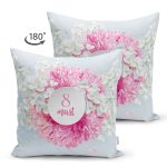 - Suet-K9373-1-Gorsel-1 - Realhomes Çift Taraflı Özel Tasarım 8 Mart Ortanca Çiçeği Motifli Dijital Baskılı Modern Süet Yastık Kırlent Kılıfı Realhomes