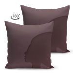 Çift Taraflı Kadın Silüet Tasarımlı Dijital Baskılı Modern Süet Yastık Kırlent Kılıfı Realhomes