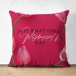 - Suet-K9378-2-Gorsel - Realhomes Çift Taraflı Özel Tasarım International Women's Day Dijital Baskılı Modern Süet Yastık Kırlent Kılıfı Realhomes