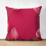 - Suet-K9378-Gorsel - Realhomes Çift Taraflı Özel Tasarım Gül Temalı Dijital Baskılı Modern Süet Yastık Kırlent Kılıfı Realhomes