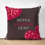 Çift Taraflı Özel Tasarım Dünya Kadınlar Günü Hediye Paketli Dijital Baskılı Modern Süet Yastık Kırlent Kılıfı Realhomes