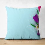 - Suet-K9383-Gorsel - Realhomes Çift Taraflı Özel Tasarım Çiçek Desenli Dijital Baskılı Modern Süet Yastık Kırlent Kılıfı Realhomes