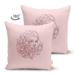 Çift Taraflı Özel Tasarım Kadın Silüetli Dijital Baskılı Modern Süet Yastık Kırlent Kılıfı Realhomes