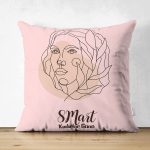 Çift Taraflı Özel Tasarım 8 Mart Kadın Silüetli Dijital Baskılı Modern Süet Yastık Kırlent Kılıfı Realhomes