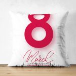 Çift Taraflı Özel Tasarım 8 March International Women's Day Dijital Baskılı Modern Süet Yastık Kırlent Kılıfı Realhomes