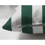 Çift Taraflı Yeşil Beyaz Düz Çizgi Tasarımlı Dijital Baskılı Modern Süet Yastık Kırlent Kılıfı Realhomes