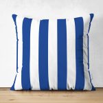 - Suet-K9405-Gorsel - Realhomes Çift Taraflı Lacivert Beyaz Düz Çizgi Tasarımlı Dijital Baskılı Dekoratif Süet Yastık Kırlent Kılıfı Realhomes