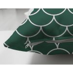 - Suet-K9408-Gorsel-2 - Realhomes Çift Taraflı Yeşil Pul Tasarımlı Dijital Baskılı Modern Süet Yastık Kırlent Kılıfı Realhomes