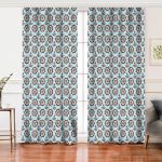 - Perde-10086-Gorsel - Realhomes Realhomes Mavi Çizgili Çapa & Dümen Motifli Dijital Baskılı Modern Salon Fon Perde Realhomes