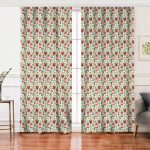 Realhomes Şamdan Tasarımlı Yılbaşı Konseptli Dijital Baskılı Modern Salon Fon Perde Realhomes