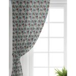 - Perde-10181-Gorsel-1 - Realhomes  Realhomes Mavi Zemin Kozalak Tasarımlı Dijital Baskılı Modern Salon Fon Perde Realhomes