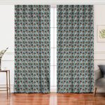 - Perde-10181-Gorsel - Realhomes  Realhomes Mavi Zemin Kozalak Tasarımlı Dijital Baskılı Modern Salon Fon Perde Realhomes