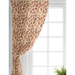 Realhomes Zürafa Benekli Özel Tasarım Dijital Baskılı Modern Salon Fon Perde Realhomes