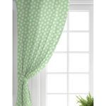 - Perde-10379-Gorsel-1 - Realhomes Realhomes Yeşil Zemin Papatya Özel Tasarımlı Dijital Baskılı Modern Salon Fon Perde Realhomes