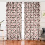 Realhomes Papatya & Gül Tasarımlı Dijital Baskılı Modern Salon Fon Perde Realhomes