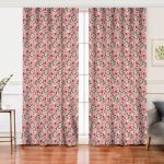 Realhomes Papatya & Gül Tasarımlı Dijital Baskılı Modern Salon Fon Perde Realhomes